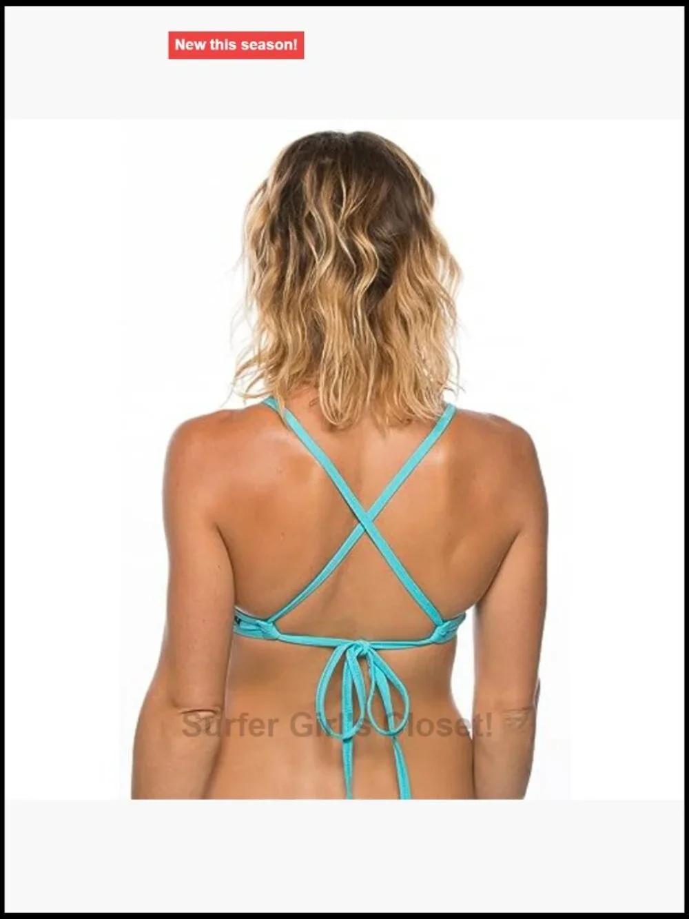 Supportive Bikini Top with Adjustable Tie Straps, Chlorine Proof, Full Coverage